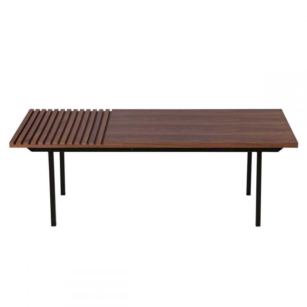 Table basse 120x60 cm MARKS en placage noyer