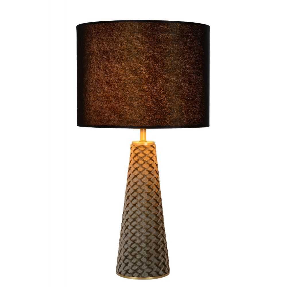 EXTRAVAGANZA VELVET - Lampe de table - Ø 25 cm - 1xE27 - Noir