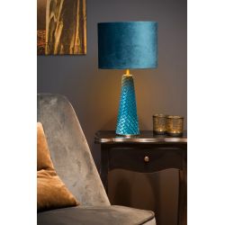 EXTRAVAGANZA VELVET - Lampe de table - Ø 25 cm - 1xE27 - Turquoise