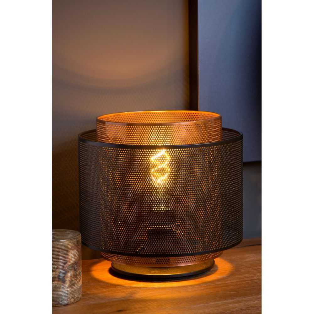 ORRIN - Lampe de table - Ø 25 cm - 1xE27 - Noir