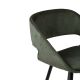 Chaise de bar hauteur d'assise 65 cm sur 4 pieds coloris noir avec une assise en velours côtelé cognac verte gris clairs écru