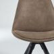 Chaise scandinave LINT Chaise tissu design scandinave dossier et assise surpiqué Coque rembourrée de mousse revêtu de tissu pied