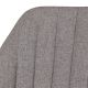 Tabouret de bar pivotant hauteur 75 cm HENNI tissu gris clair