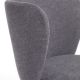 Chaise de salle à manger en tissu bouclettes proposer en trois coloris noir blanc et beige avec pieds noir en acier. Chaise desi