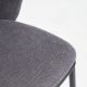 Chaise de salle à manger en tissu bouclettes proposer en trois coloris noir blanc et beige avec pieds noir en acier. Chaise desi