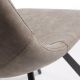 Chaise design Dapper tissu ou pu gris ou taupe 