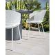 Chaise de jardin BAYRON en coloris blanc ou gris anthracite pour l'extérieur 